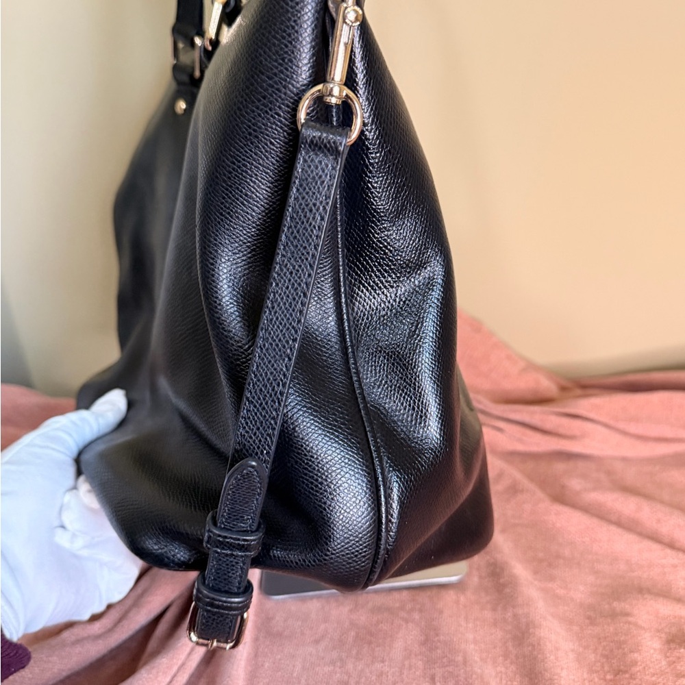 Coach Crossgrain Leather Pleated Large Tote Shoulder and Crossbody Bag - Picture 5 of 16